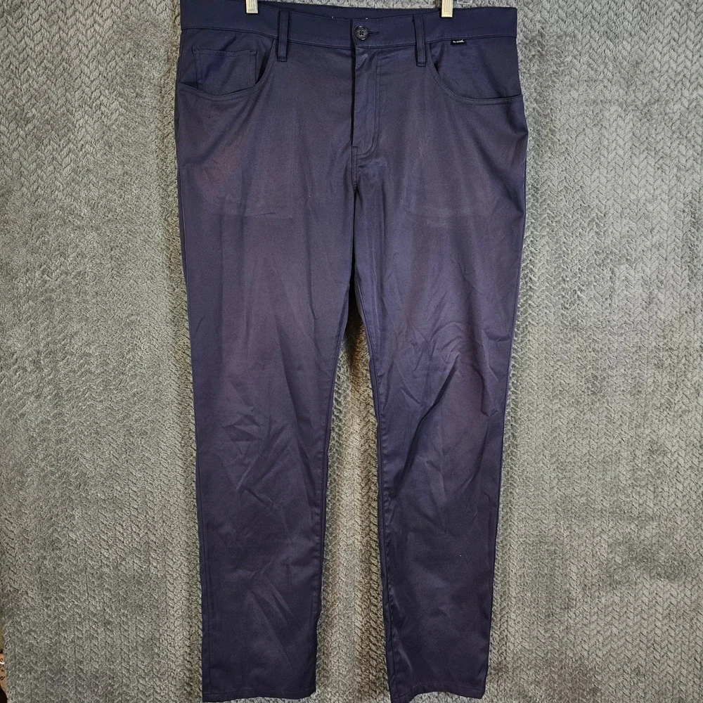 Travis‎ Mathew Open to Close Mens Navy Blue Performance Golf Pants Size 36 Solid